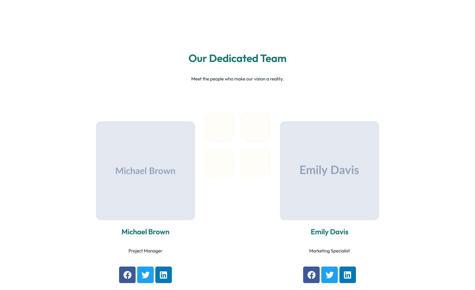Team with 2-column Team Cards 9 - Elementor component