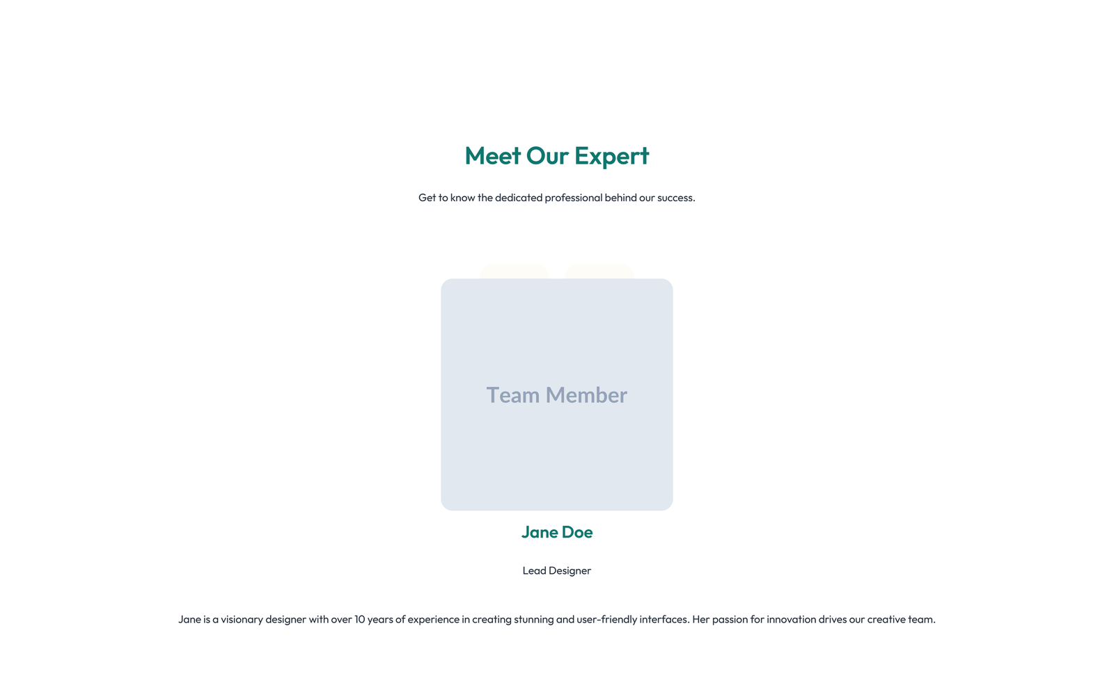 Team with 2-column Team Cards 14 - Elementor component