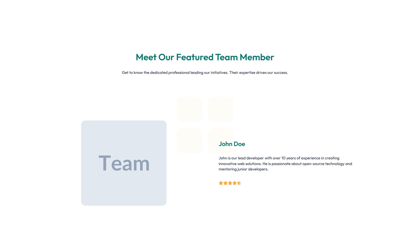 Team with 3-column Team Cards with Social 17 - Elementor component