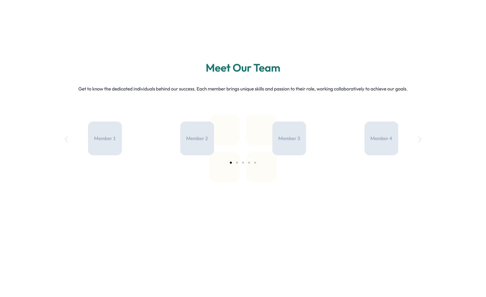 Screenshot of Team with 4-column Team Cards 19 - Elementor Team Sections component