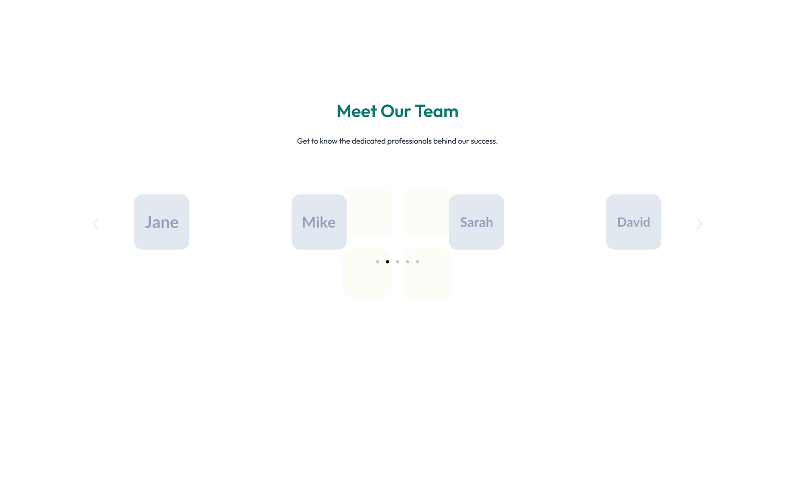 Screenshot of Team with 3-column Team Cards with Social 26 - Elementor Team Sections component
