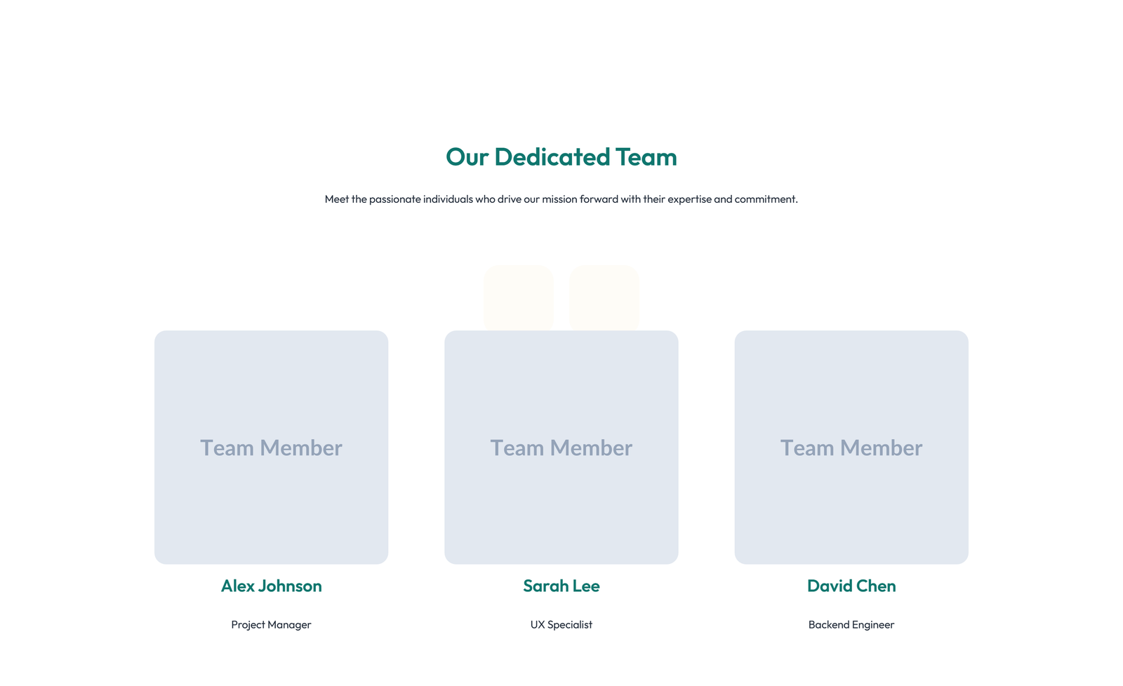 Team with 4-column Team Cards 31 - Elementor component