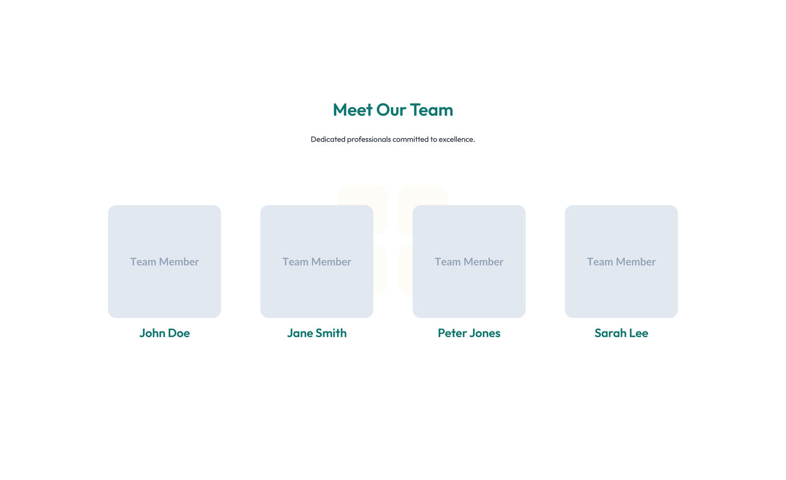 Team with 2-column Team Cards 34 - Elementor component
