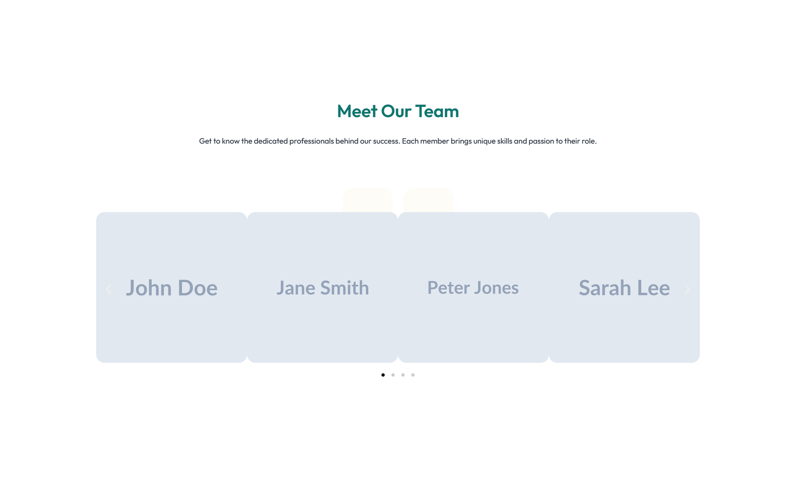Team with 3-column Team Cards with Social 36 - Elementor component