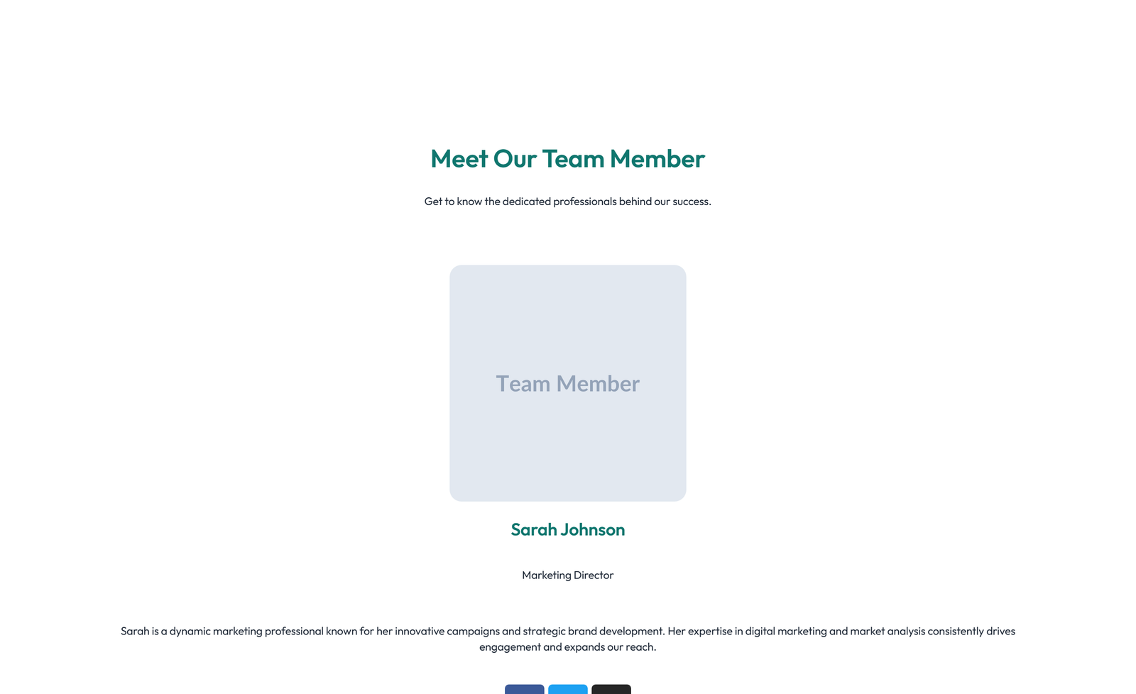 Team with 2-column Team Cards 41 - Elementor component