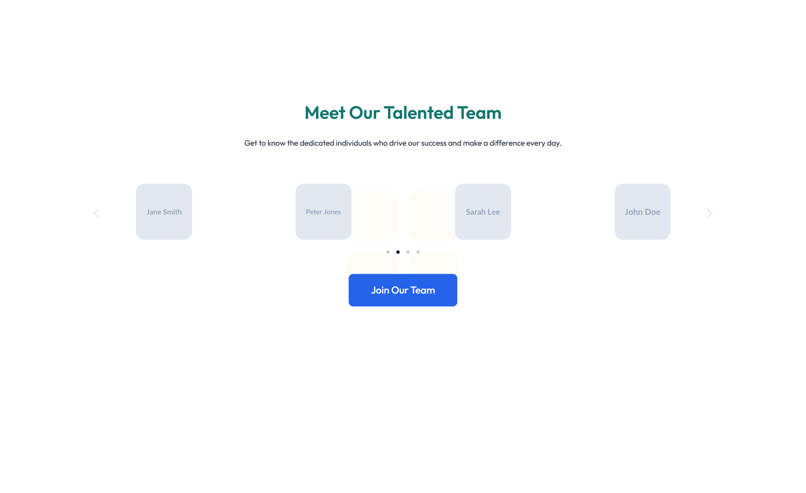 Screenshot of Team with 2-column Team Cards 52 - Elementor Team Sections component