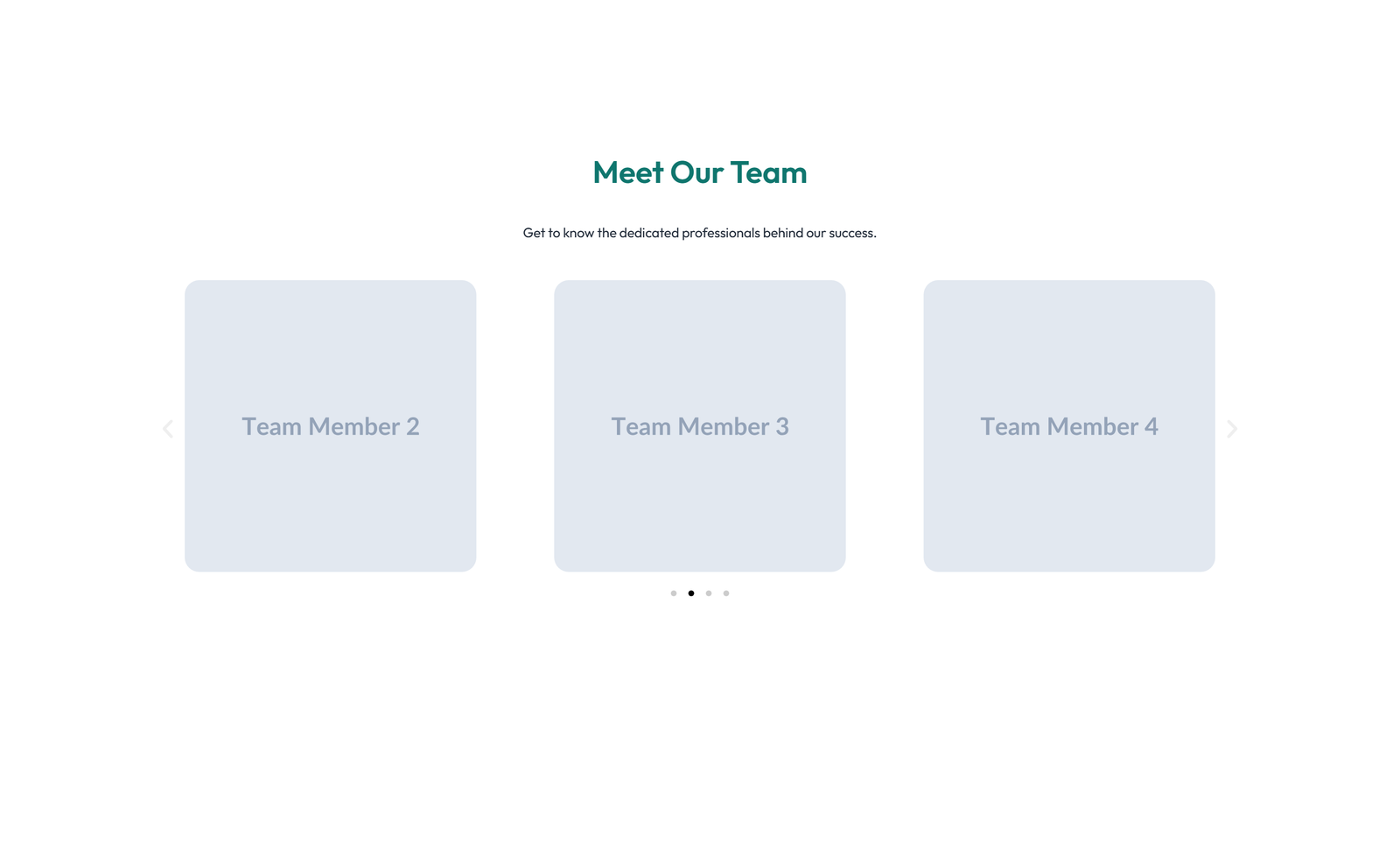 Team with 4-column Team Cards 61 - Elementor component