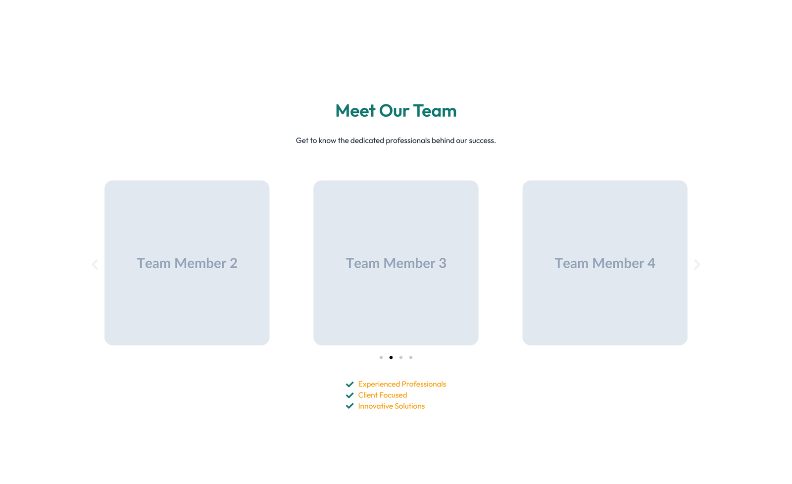 Team with 3-column Team Cards with Social 62 - Elementor component