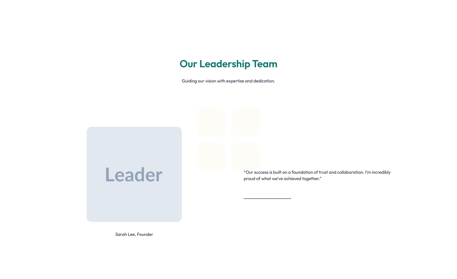 Team with 4-column Team Cards 76 - Elementor component