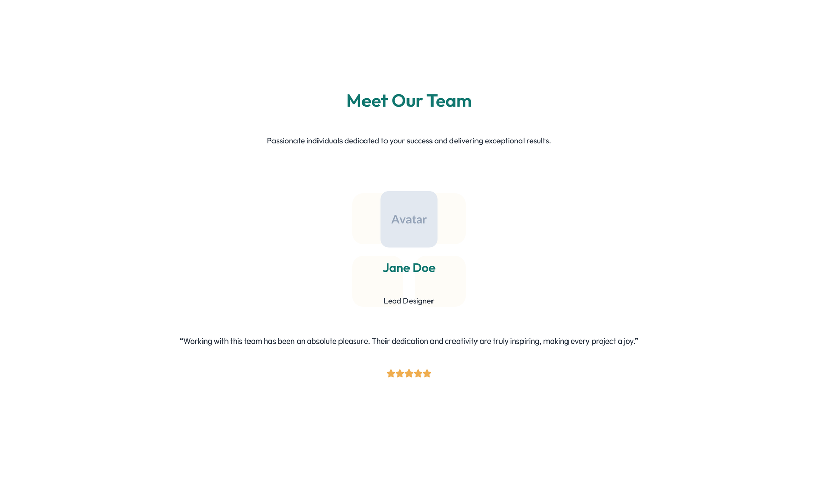 Screenshot of Team with 3-column Team Cards with Social 77 - Elementor Team Sections component