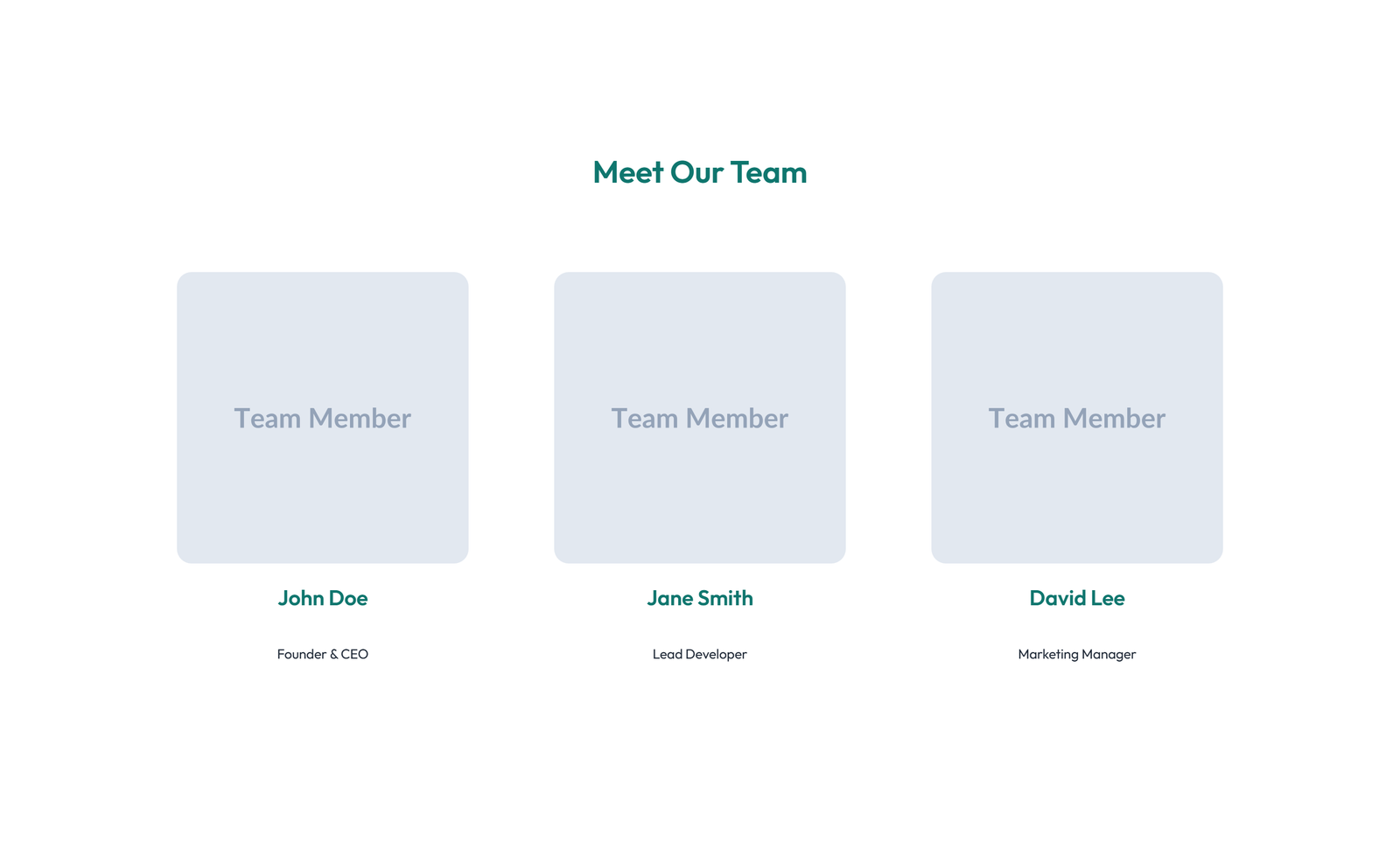 Team with 3-column Team Cards with Social 86 - Elementor component