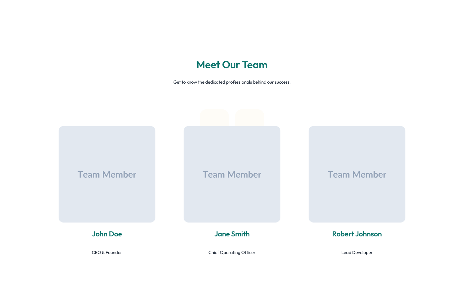 Team with 4-column Team Cards 87 - Elementor component