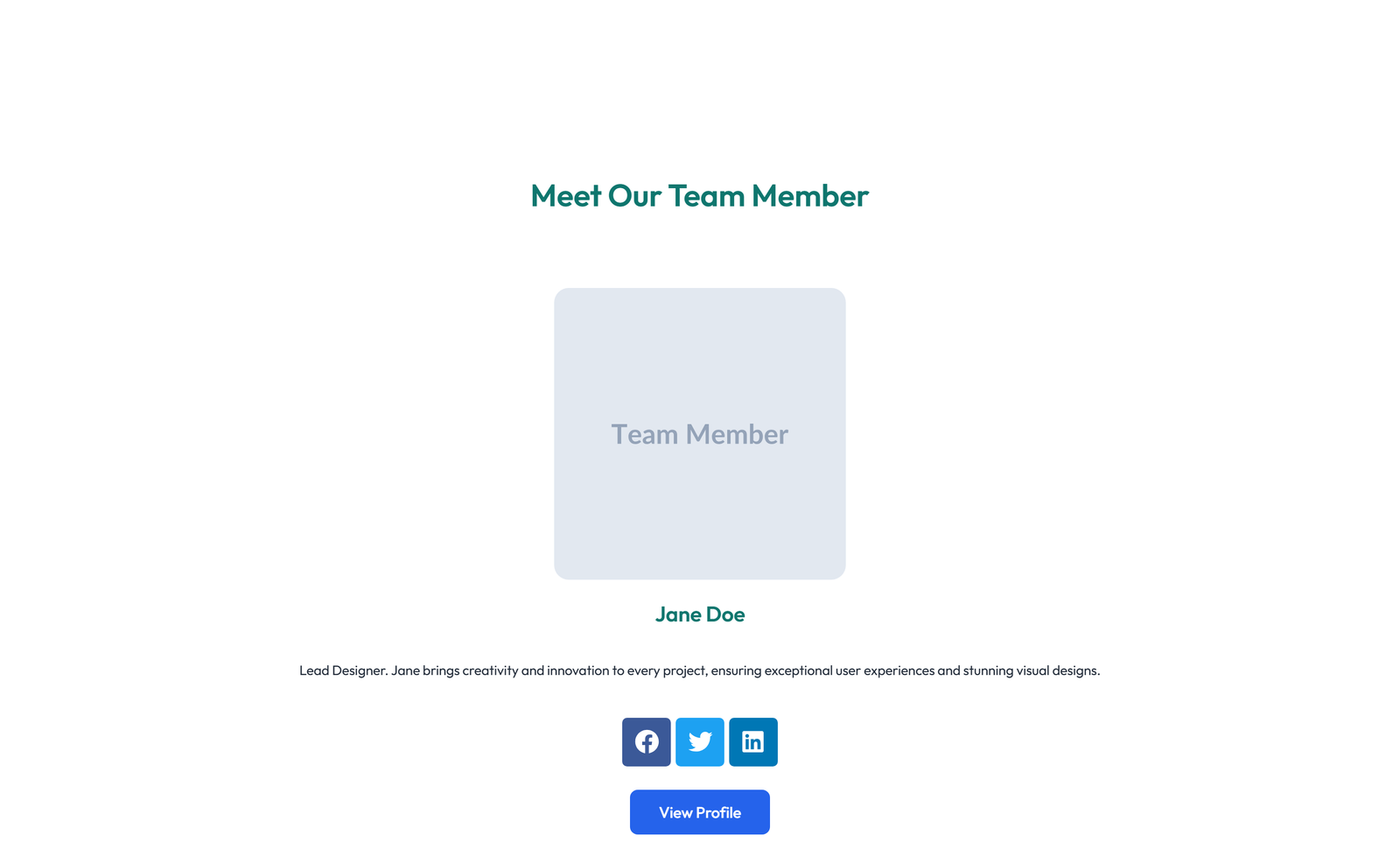 Team with 4-column Team Cards 98 - Elementor component