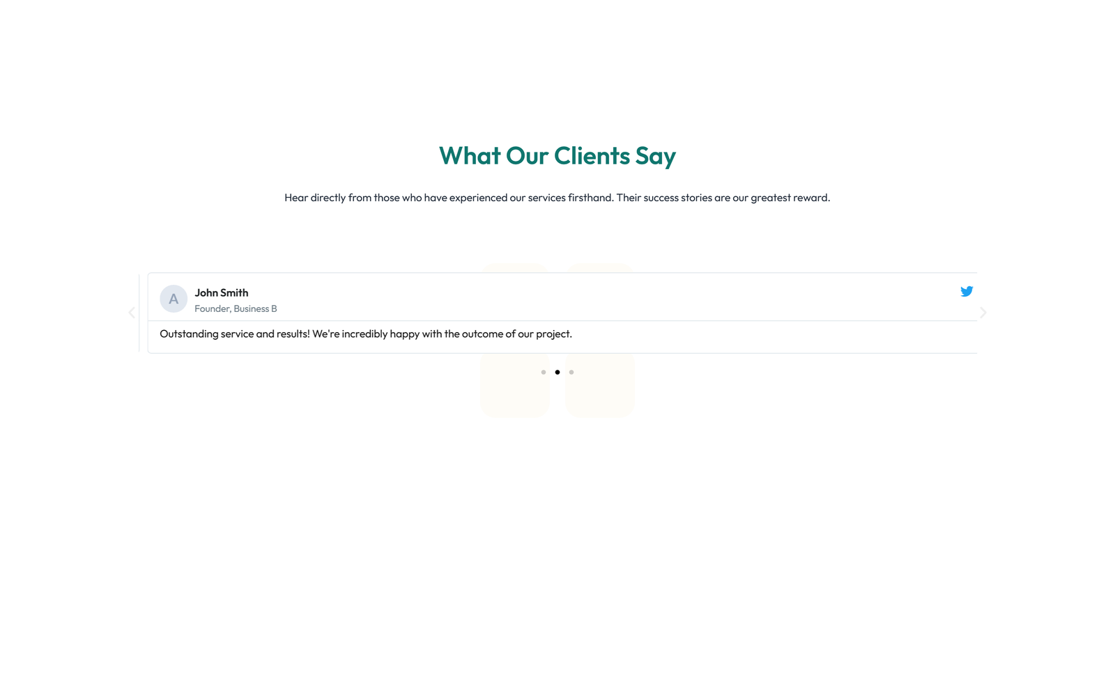 Screenshot of Testimonial with Reviews Widget with Heading 4 - Elementor Testimonial Sections component