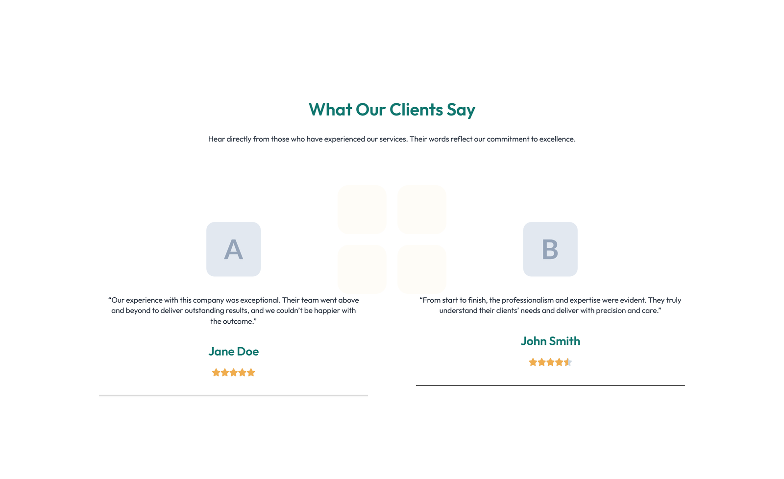 Screenshot of Testimonial with Carousel with Heading 6 - Elementor Testimonial Sections component