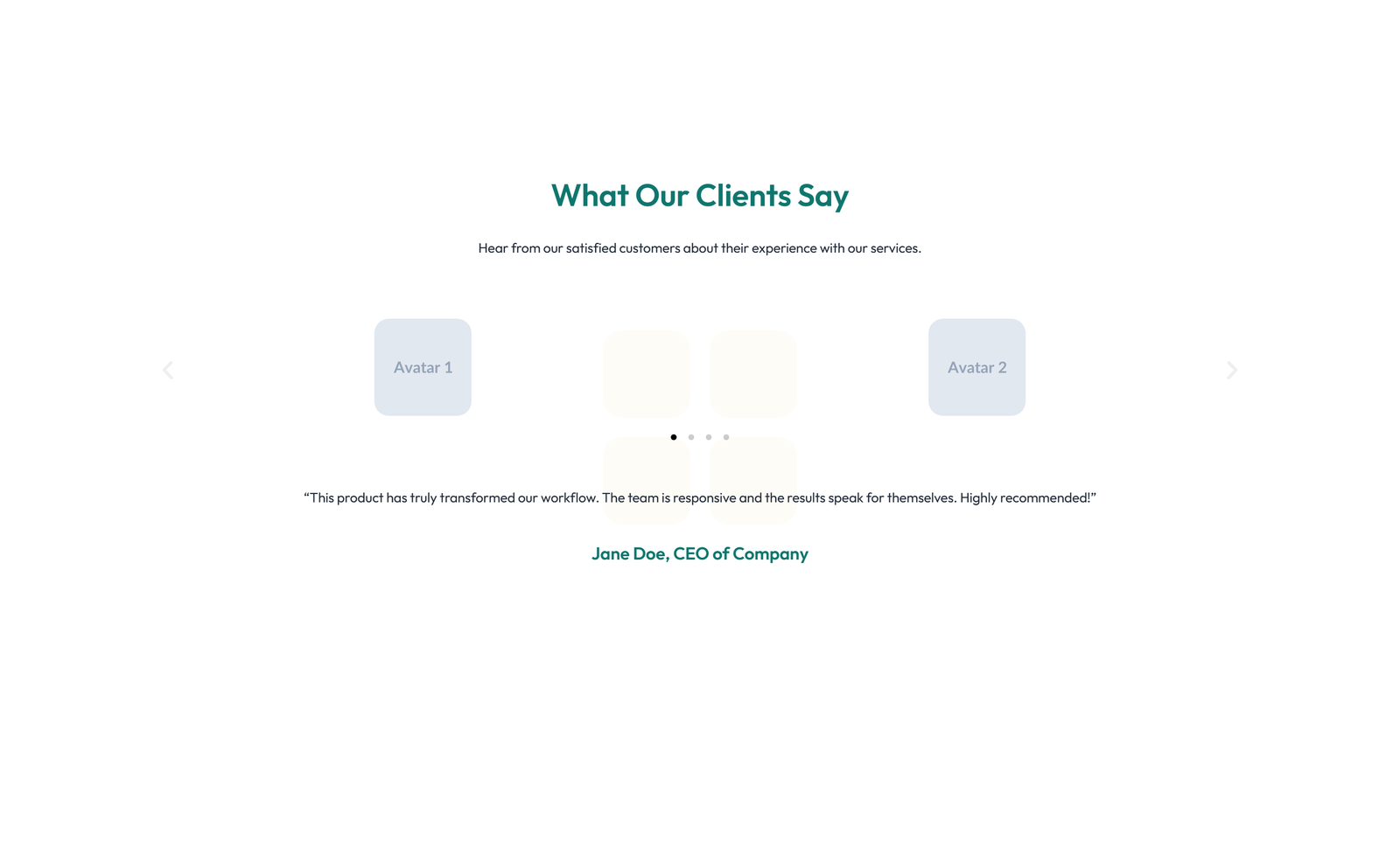 Screenshot of Testimonial with Reviews Widget with Heading 6 - Elementor Testimonial Sections component