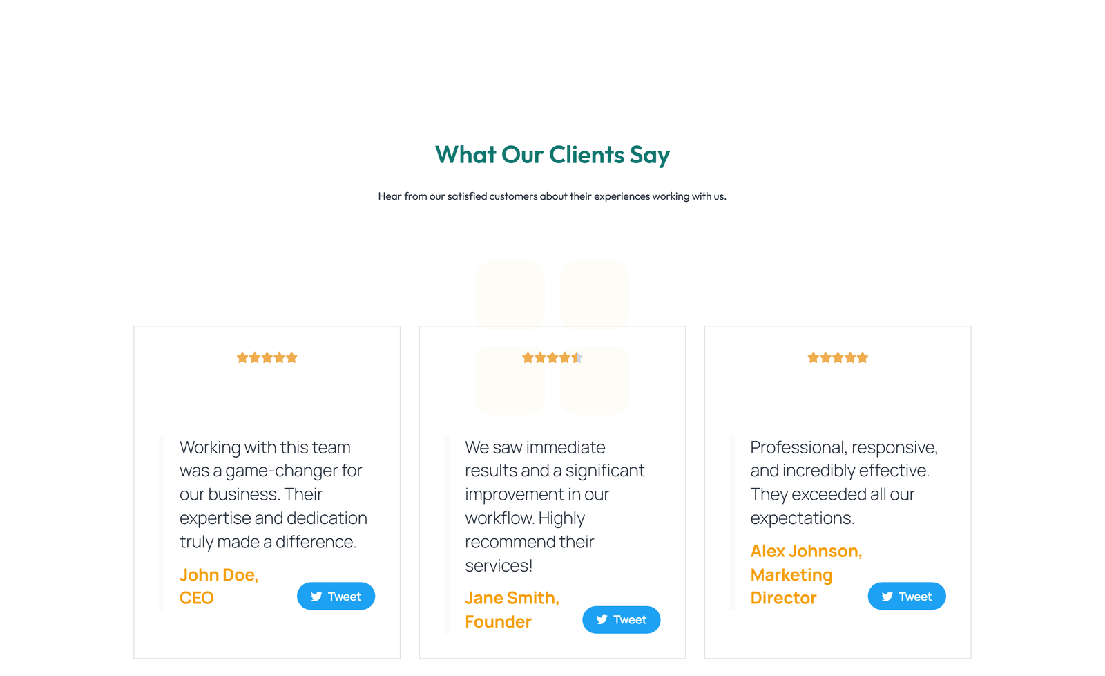 Testimonial with Carousel with Heading 11 - Elementor component