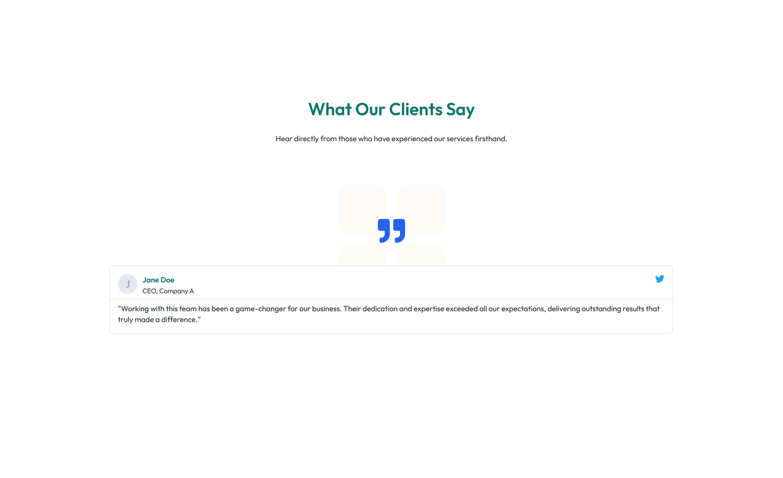 Screenshot of Testimonial with Reviews Widget with Heading 13 - Elementor Testimonial Sections component