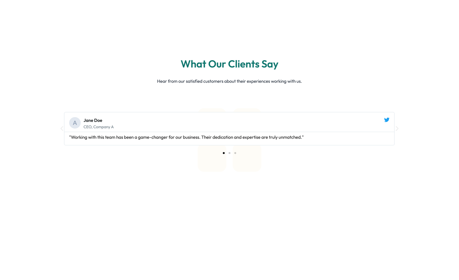 Screenshot of Testimonial with Reviews Widget with Heading 16 - Elementor Testimonial Sections component