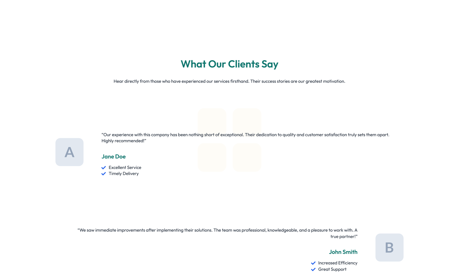 Screenshot of Testimonial with 3-column Rating, Quote Cards 18 - Elementor Testimonial Sections component