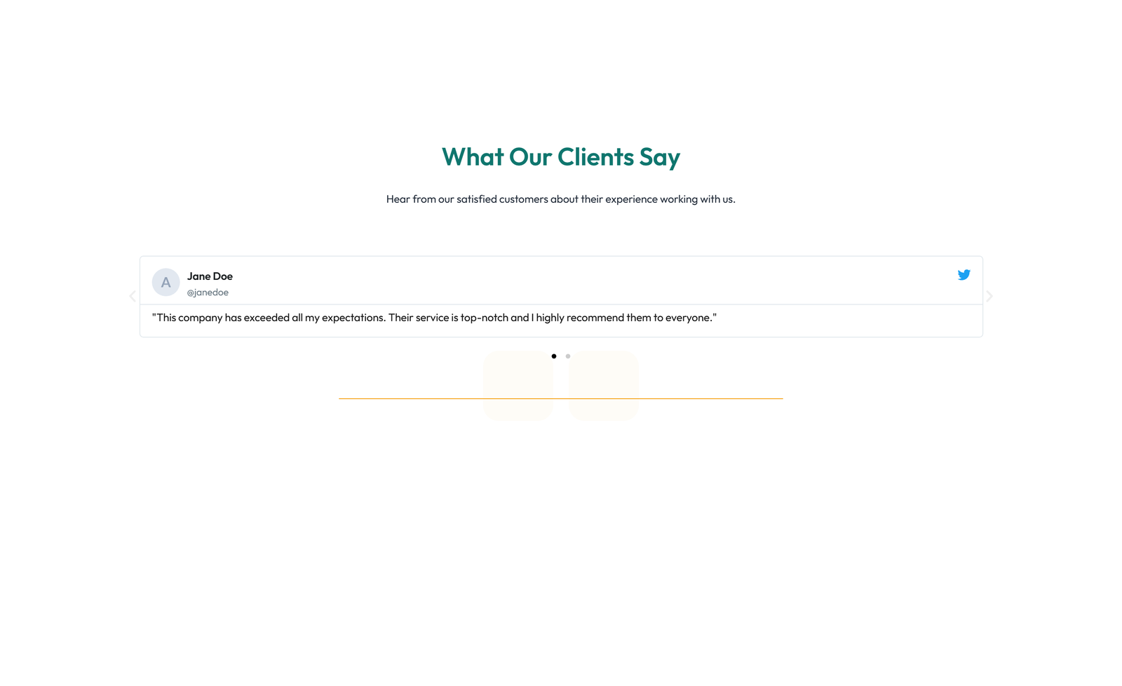 Screenshot of Testimonial with Reviews Widget with Heading 22 - Elementor Testimonial Sections component