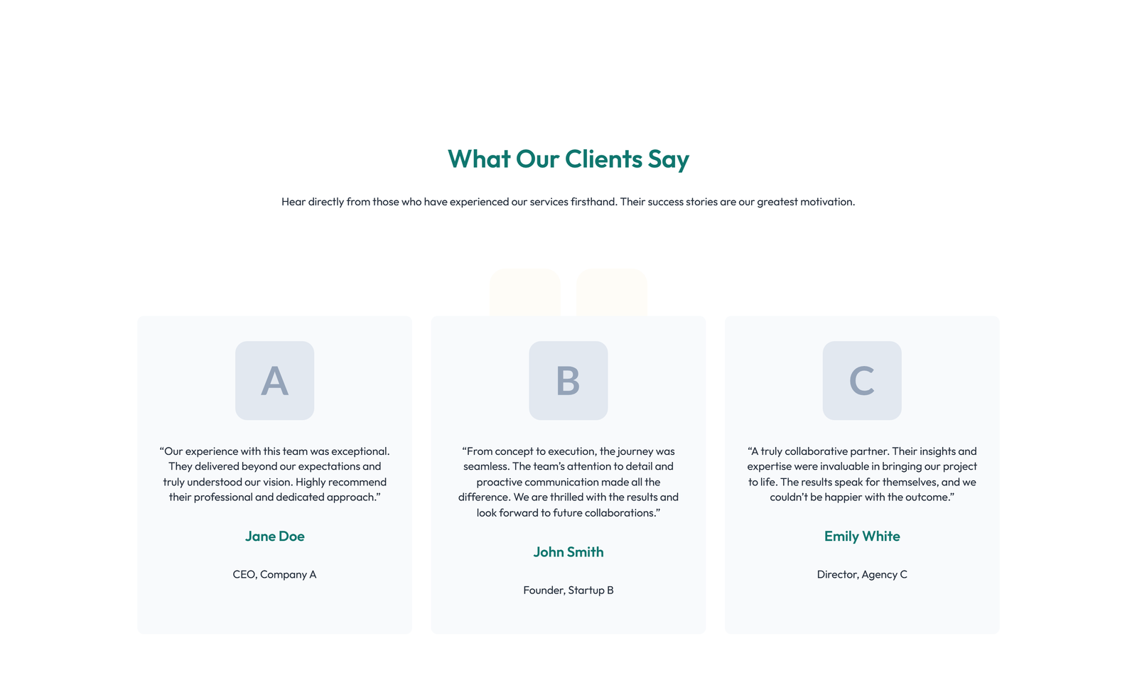Testimonial with 3-column Rating, Quote Cards 27 - Elementor component