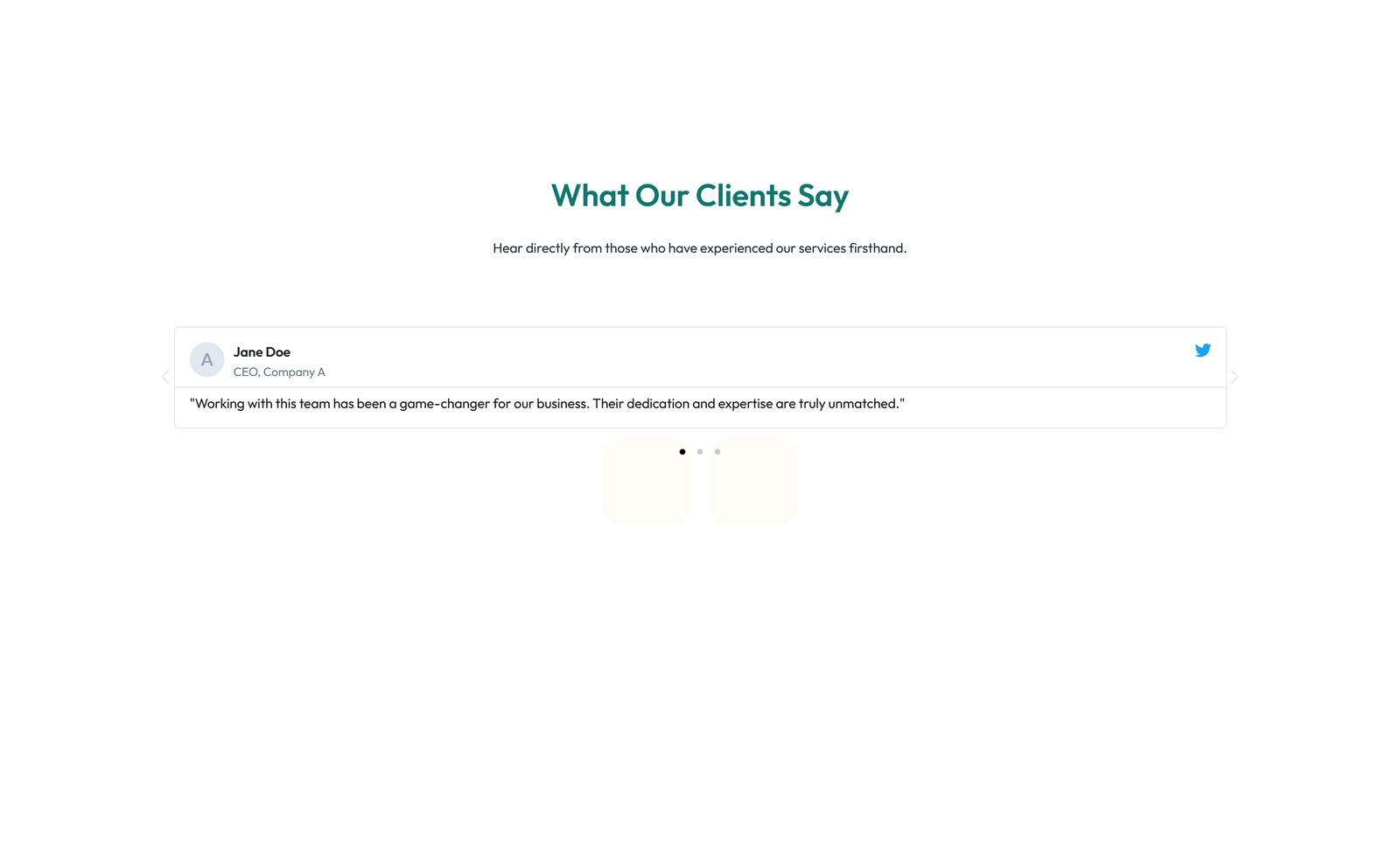 Screenshot of Testimonial with Reviews Widget with Heading 31 - Elementor Testimonial Sections component