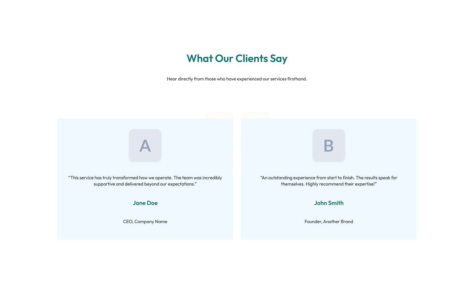 Screenshot of Testimonial with 3-column Rating, Quote Cards 36 - Elementor Testimonial Sections component