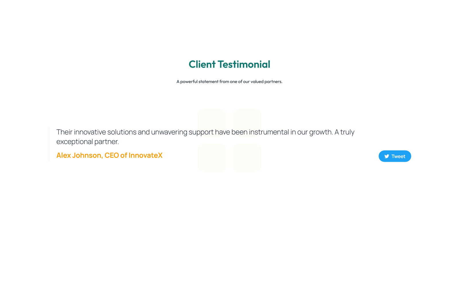 Screenshot of Testimonial with Carousel with Heading 38 - Elementor Testimonial Sections component