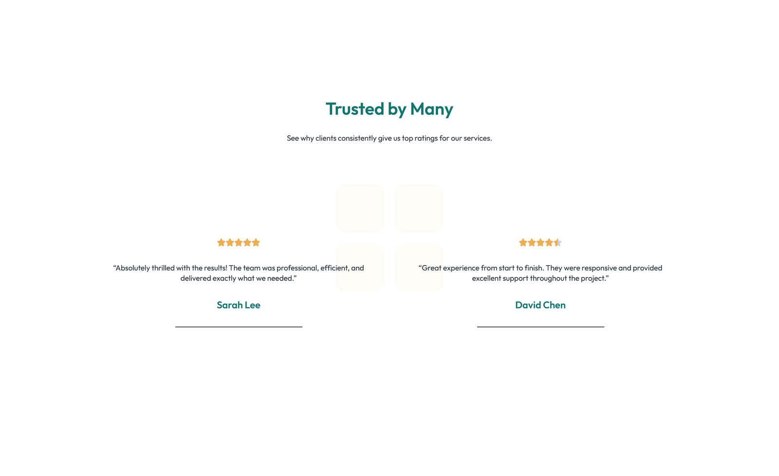 Screenshot of Testimonial with Carousel with Heading 39 - Elementor Testimonial Sections component