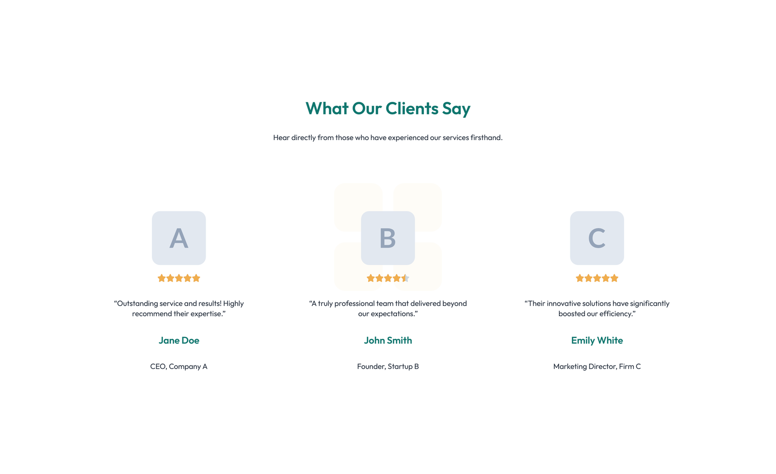 Screenshot of Testimonial with Carousel with Heading 40 - Elementor Testimonial Sections component