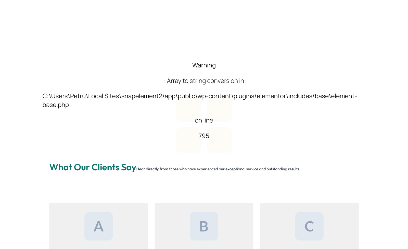 Testimonial with Single Centered Blockquote 41 - Elementor component