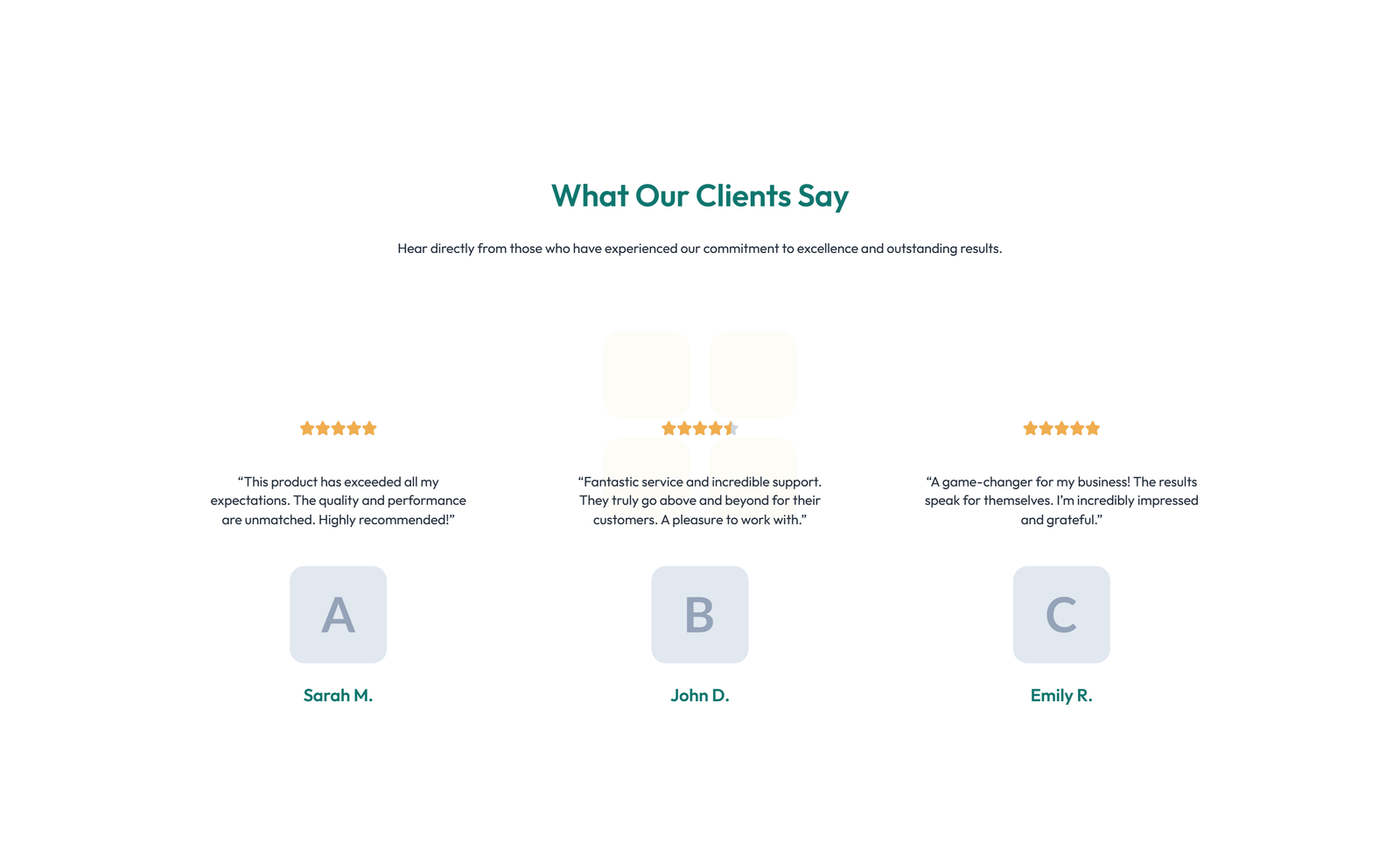 Screenshot of Testimonial with Carousel with Heading 52 - Elementor Testimonial Sections component