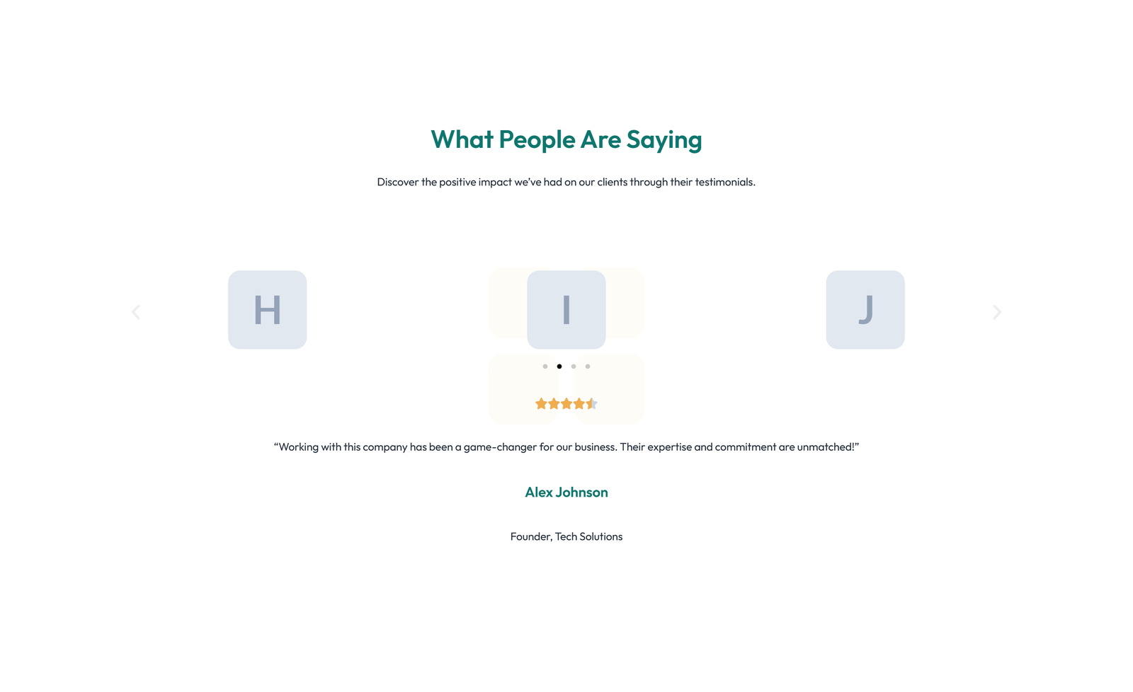 Screenshot of Testimonial with Reviews Widget with Heading 54 - Elementor Testimonial Sections component