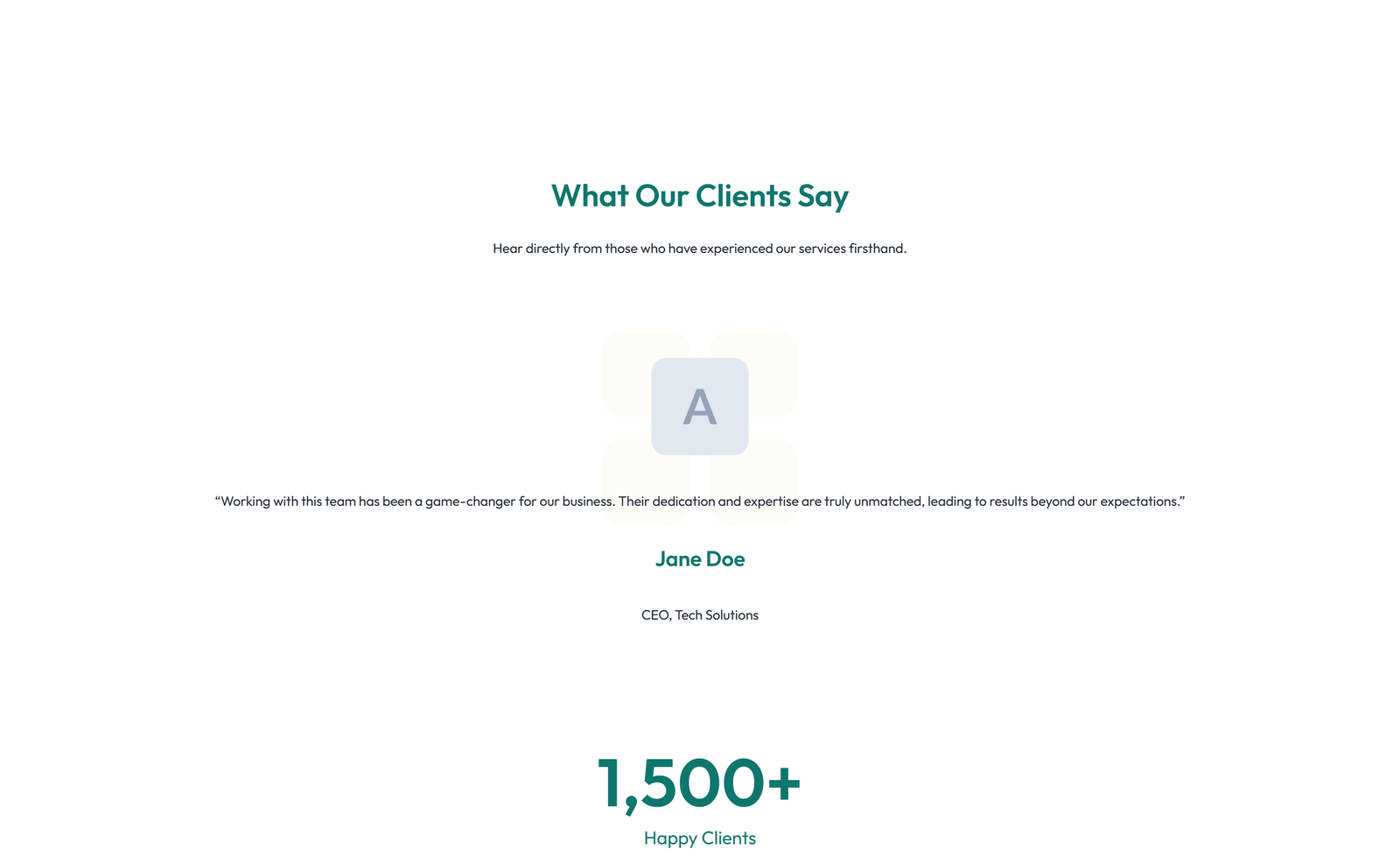 Screenshot of Testimonial with 3-column Rating, Quote Cards 57 - Elementor Testimonial Sections component