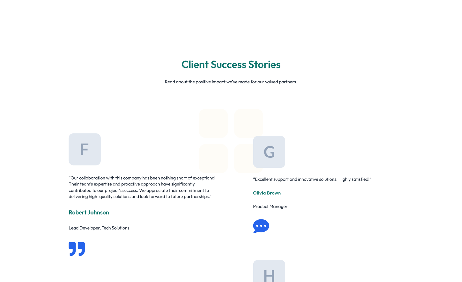 Testimonial with 3-column Rating, Quote Cards 58 - Elementor component