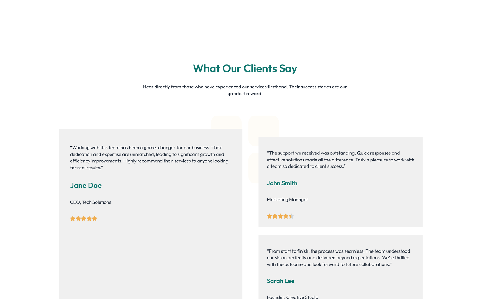 Testimonial with Carousel with Heading 60 - Elementor component