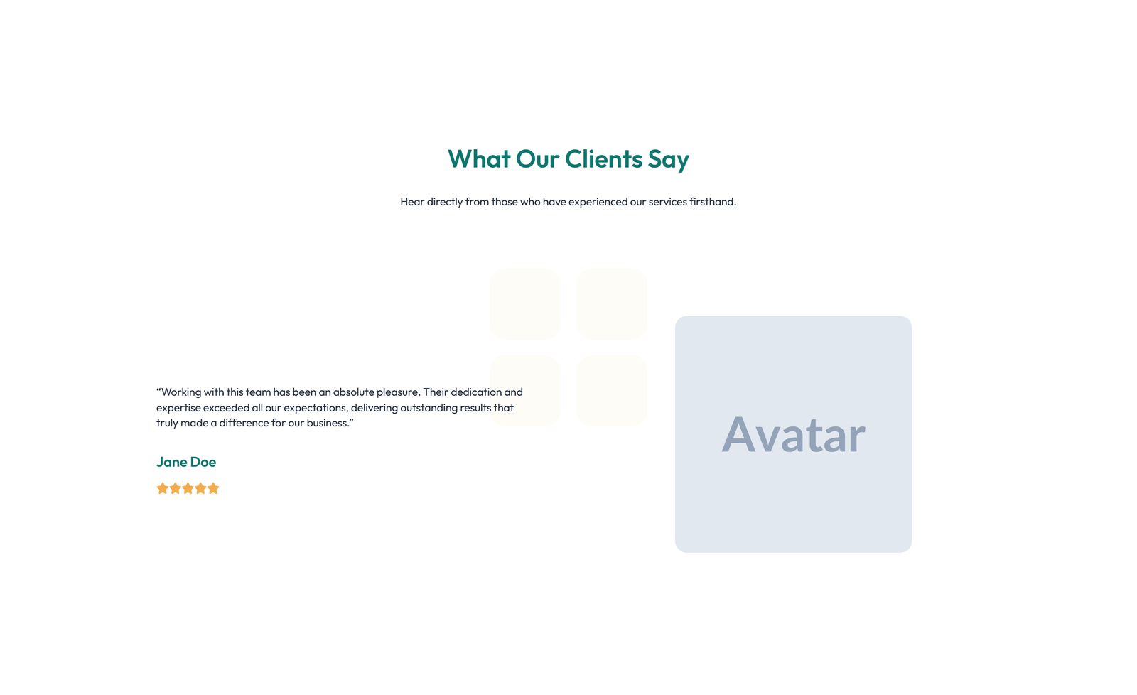 Testimonial with Carousel with Heading 67 - Elementor component
