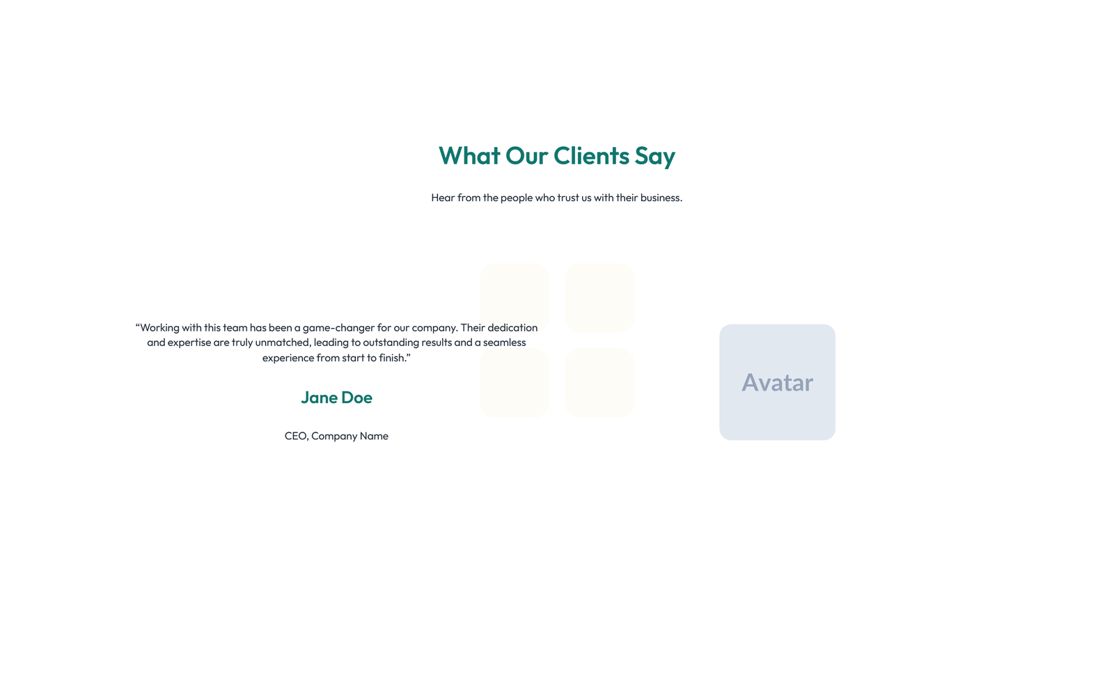 Screenshot of Testimonial with Reviews Widget with Heading 69 - Elementor Testimonial Sections component