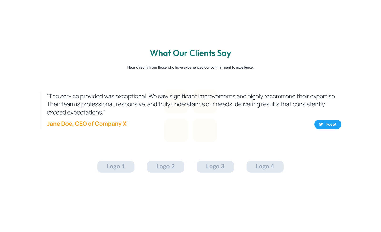 Screenshot of Testimonial with Carousel with Heading 74 - Elementor Testimonial Sections component
