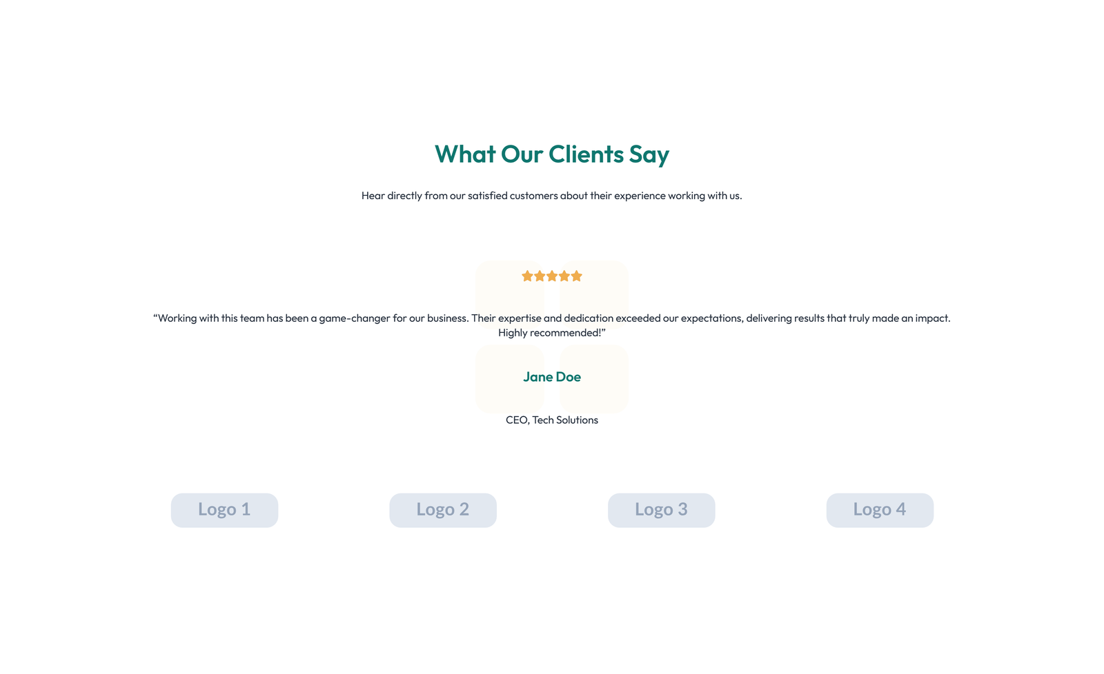 Screenshot of Testimonial with 3-column Rating, Quote Cards 74 - Elementor Testimonial Sections component