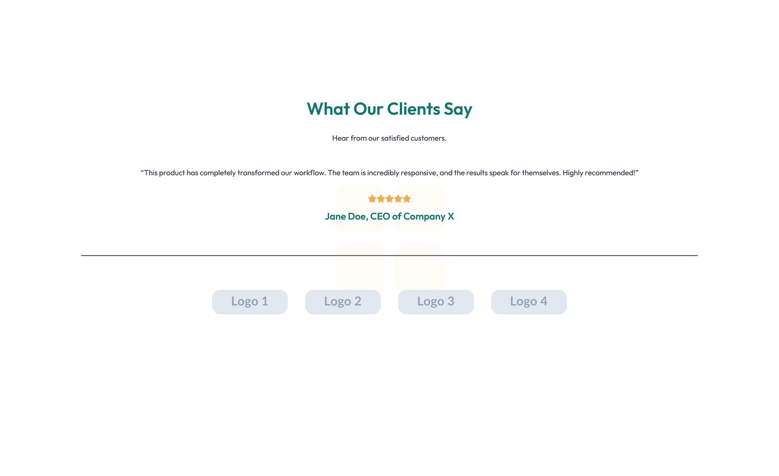 Screenshot of Testimonial with Carousel with Heading 75 - Elementor Testimonial Sections component