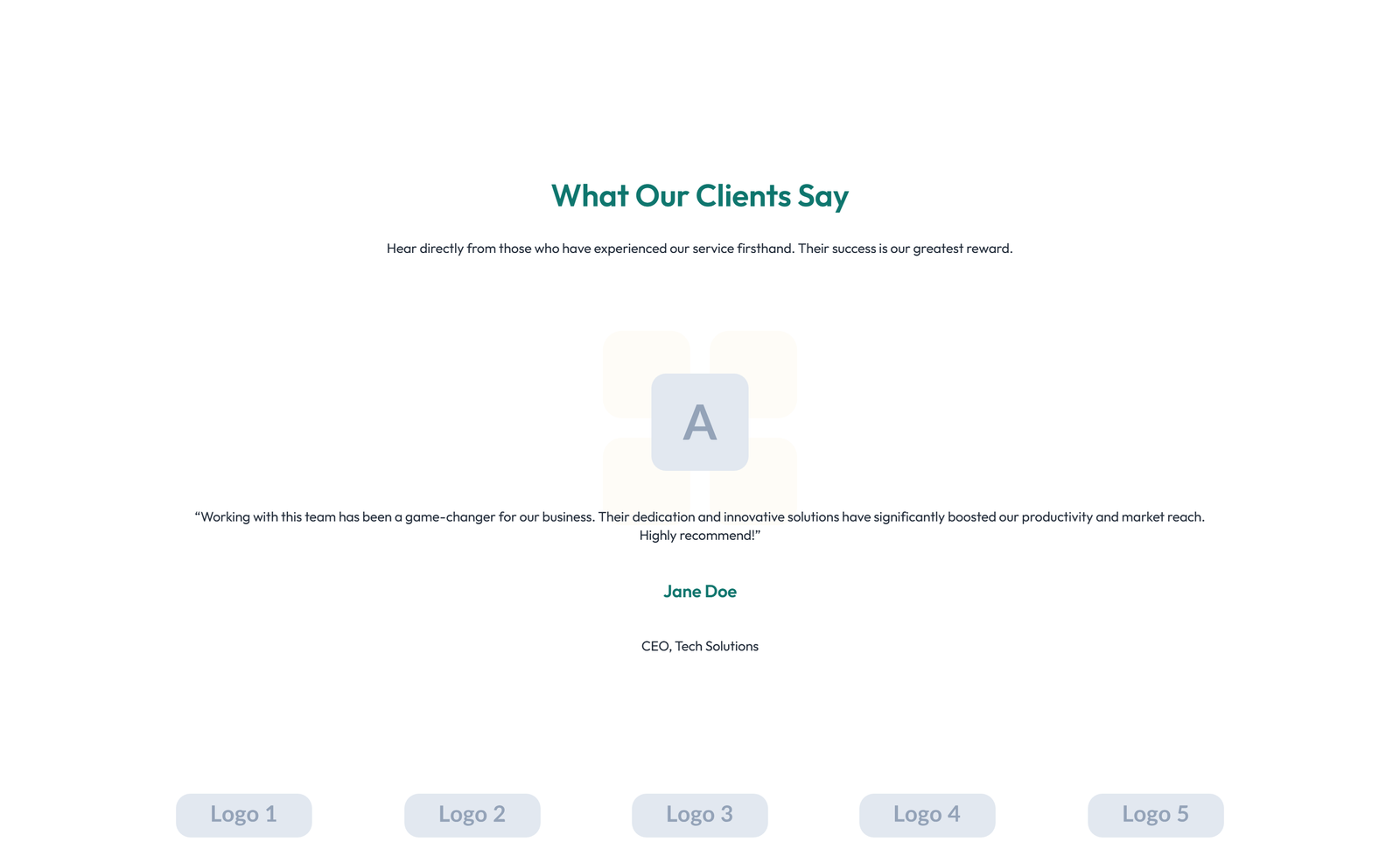 Screenshot of Testimonial with 3-column Rating, Quote Cards 75 - Elementor Testimonial Sections component