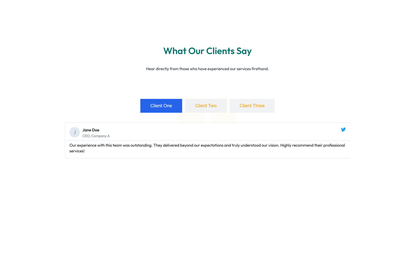 Screenshot of Testimonial with Reviews Widget with Heading 76 - Elementor Testimonial Sections component