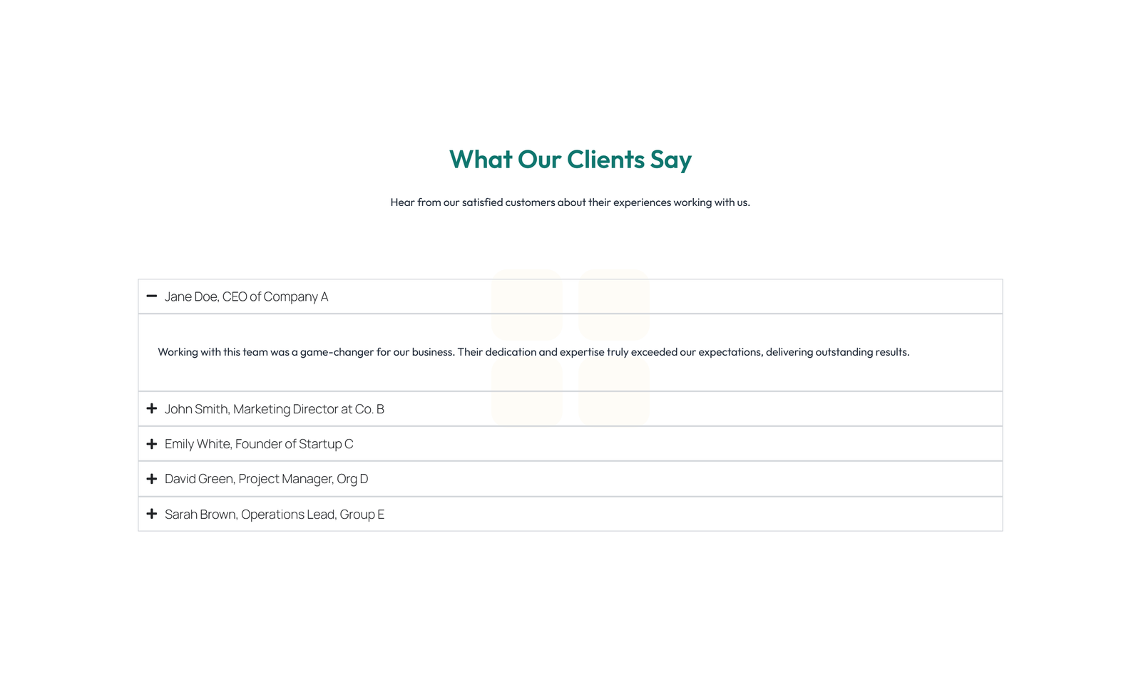 Screenshot of Testimonial with 3-column Rating, Quote Cards 79 - Elementor Testimonial Sections component