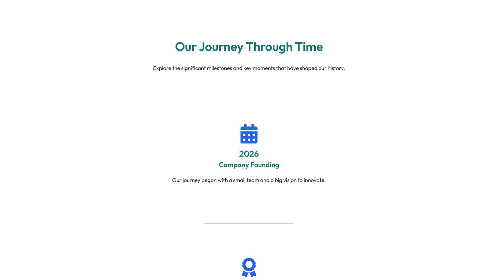Screenshot of Timeline Layout Style 6 3 - Elementor Timeline / History component