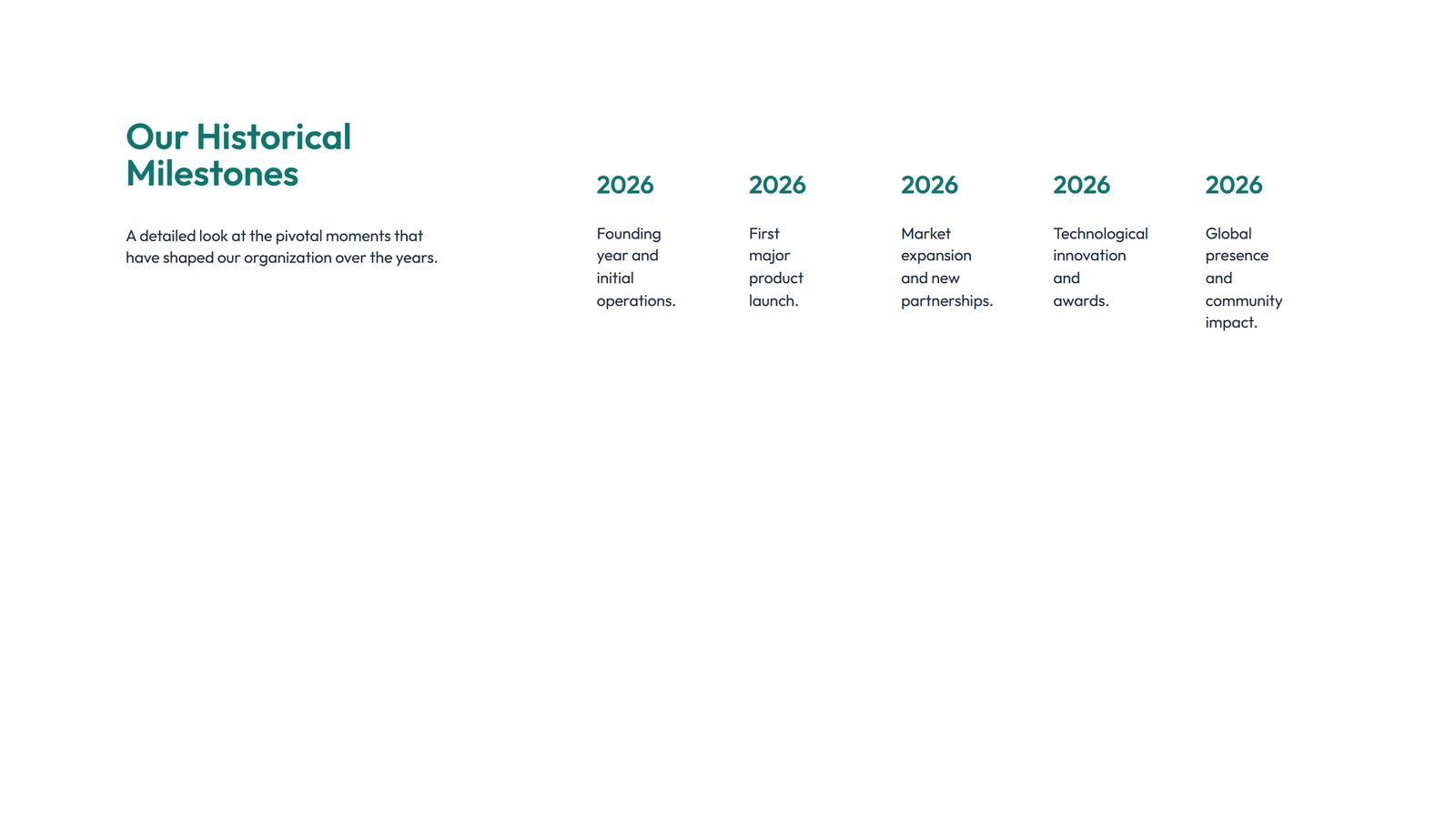 Screenshot of Timeline Layout Style 6 5 - Elementor Timeline / History component