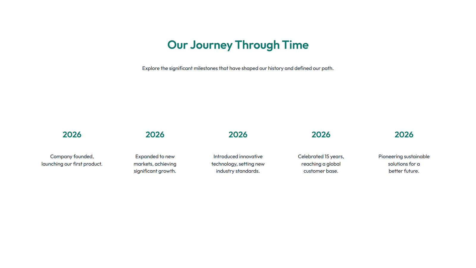 Screenshot of Timeline Layout Style 2 6 - Elementor Timeline / History component