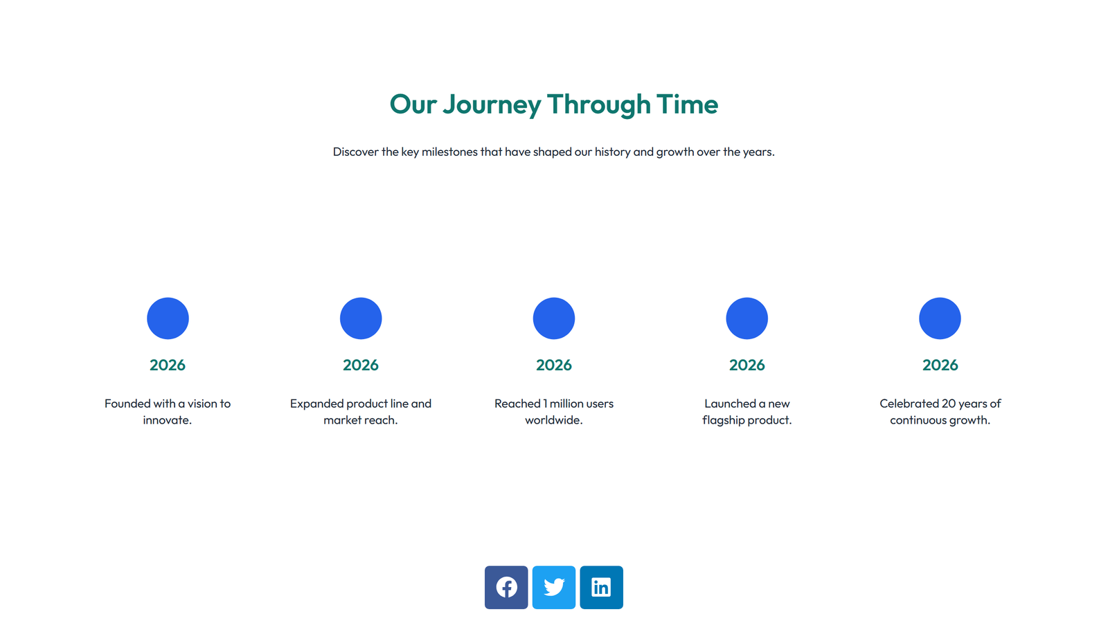Screenshot of Timeline Layout Style 4 6 - Elementor Timeline / History component