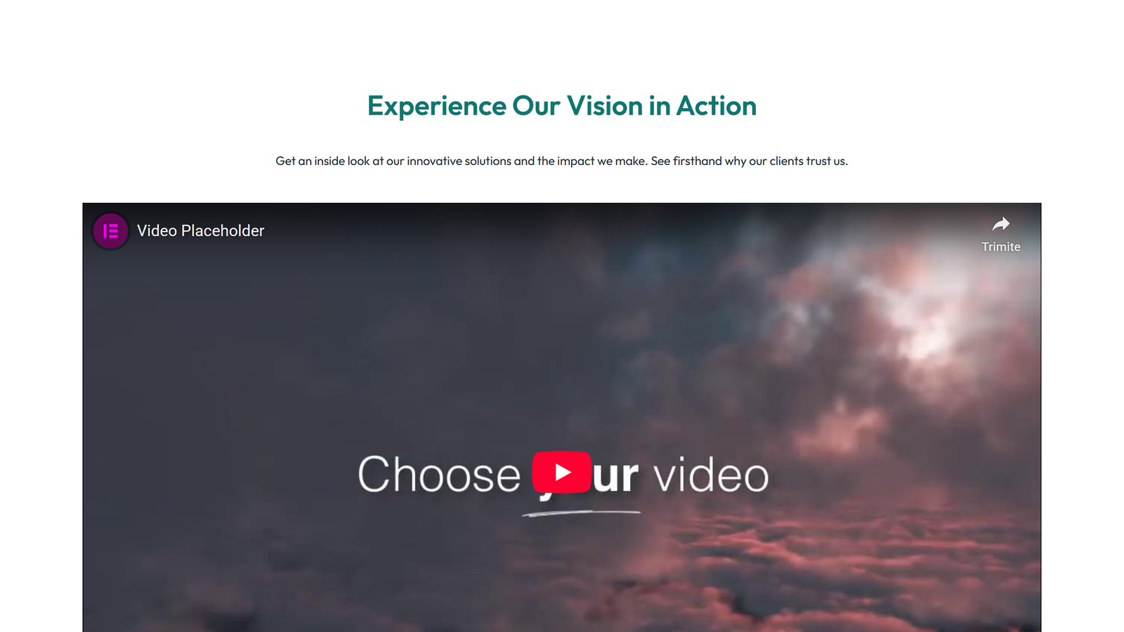 Video Layout Style 2 - Elementor component